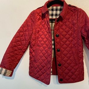Burberry diamond quilted jacket Kids size 14Y